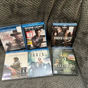 Lot of 6 new sealed Blu-ray movies